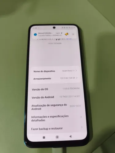 Celular Xiaomi Readmi note 11 BLUE em perfeito estado de uso, tela 100%.