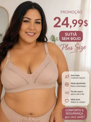 Sutiã plus size sem bojo 