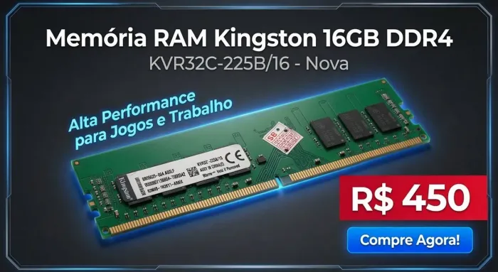 Memória ram 16gb