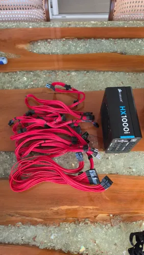 Fonte Corsair HXi 1000w Platinum + Cabos Sleeved