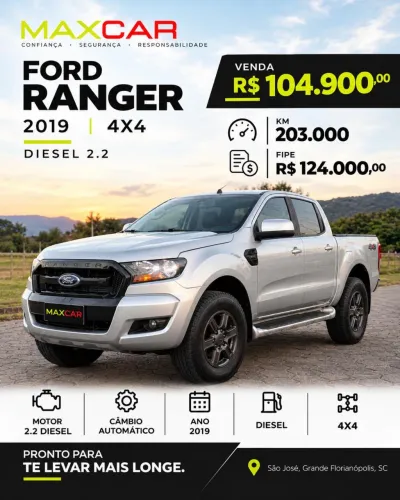 Ford Ranger XLS 2.2 4X4 CD Diesel Aut. 2019