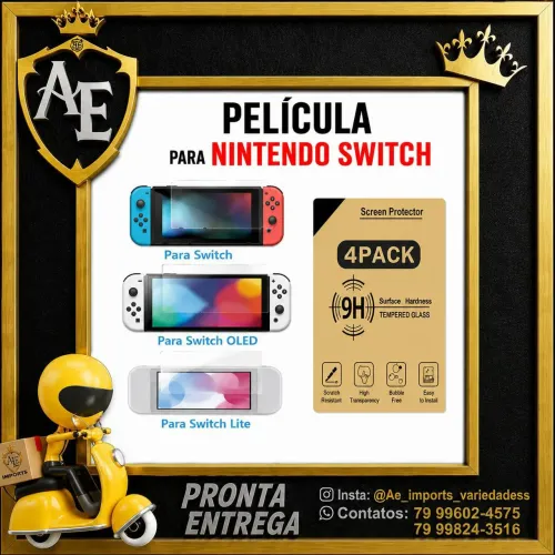 Película de vidro para Nintendo Swtich