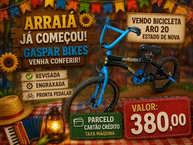 Vendo linda bicicleta aro 20 estado nova