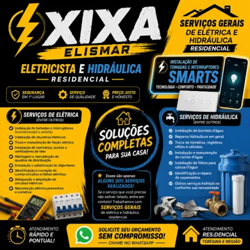 Eletricista e Hidráulica Residencial - Xixa (Elismar)