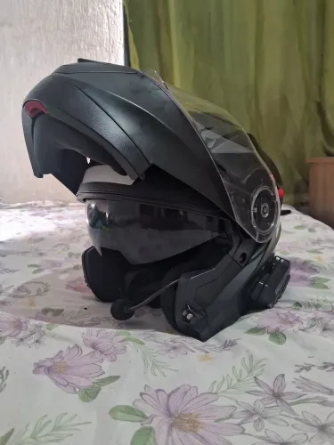 Capacete texx microfone