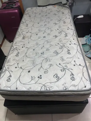 Cama Box Baú Solteiro + Colchão Com Pillow Top