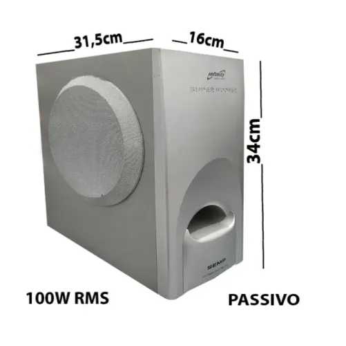 Subwoofer SEMP TOSHIBA som de cinema envio todo Brasil