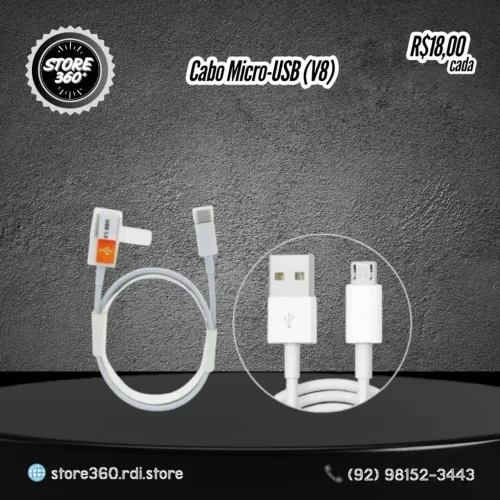 Cabo Micro-USB V8