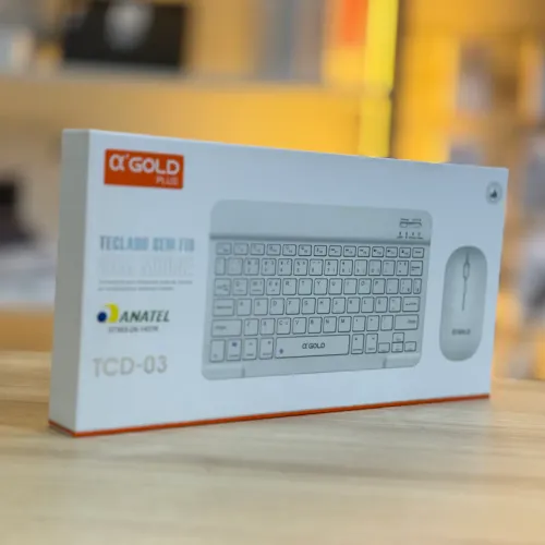 TECLADO E MOUSE SEM FIO KIT BLUETOOTH ABNT