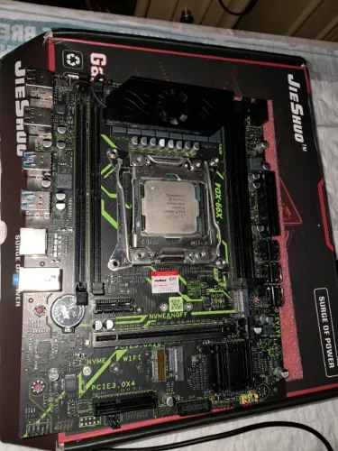 Kit X99: Placa mãe JieShuo XD4 + processador Intel Xeon E5 2682 V4 + placa wi-fi