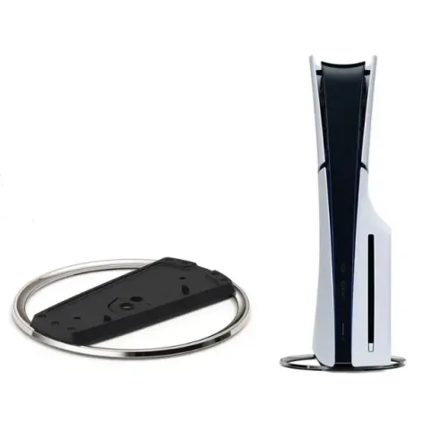 Suporte Vertical Base PS5/PS5 Slim PS5 PRO Aço Inox Antiderrapante