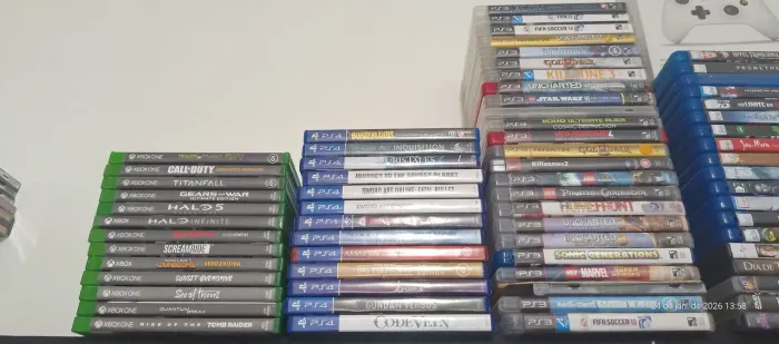 Jogos Games de Ps3 Xbox One e PS4 Mídias Fisicas