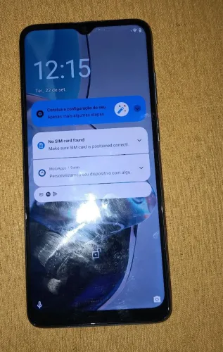 Celular Motorola E22 Dual sim 4G Azul (com defeito)