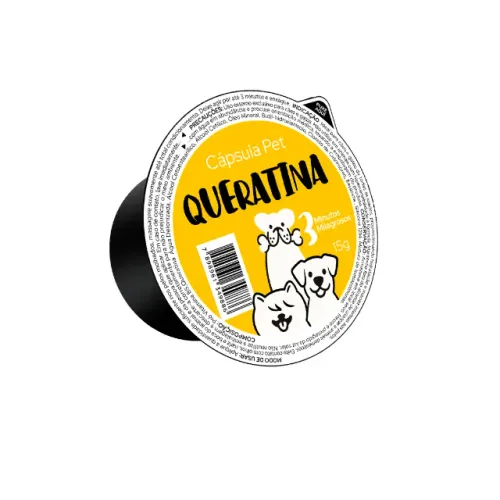 Cápsula Pet Queratina 15g Tratamento da Pelagem Lyz