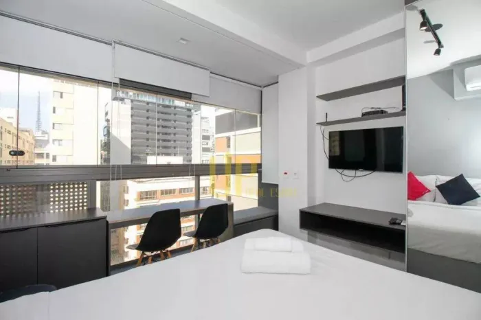 Apartamento com 1 dormitório para alugar, 20 m² por R$ 4.000/mês - Cerqueira César - São P