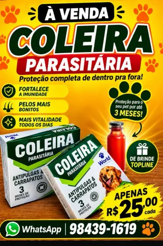 KIT CARRAPATO ( COLEIRA + TOPLINE )