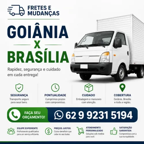 Fretes e Mudanças Goiânia X Brasilia
