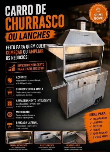 Carrinho para churrasco / lanches