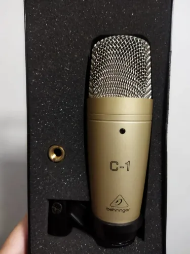 Microfone Condensador - Behringer C-1 + Cabo XLR Santo Angelo Ninja 2 metros