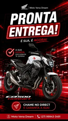 OPORTUNIDADE - CB 500 HORNET - PRONTA ENTREGA
