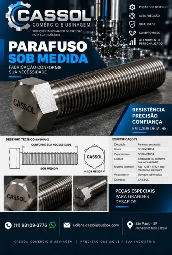 PARAFUSO SOB MEDIDA