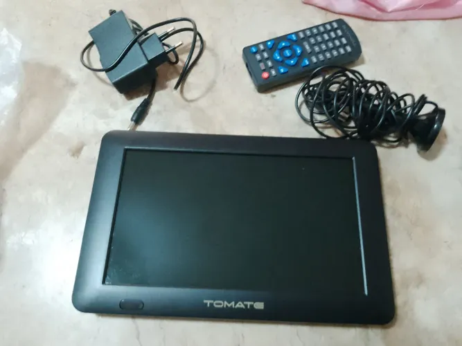 Mini tv portátil com controle 