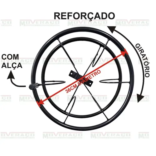 Suporte giratório mangueira parede