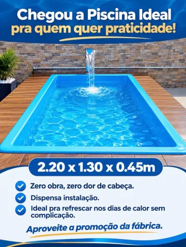 Promoção Piscina Quadrada Infantil De fibra. Direto da Fábrica!
