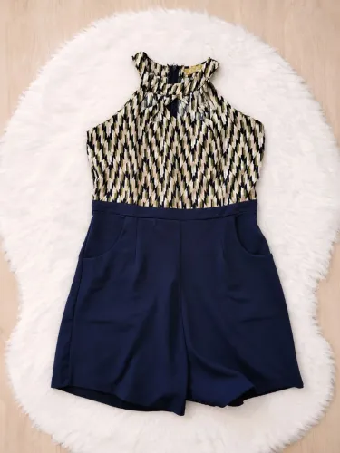 MACACÃO SHORT ESTAMPADO - USADO