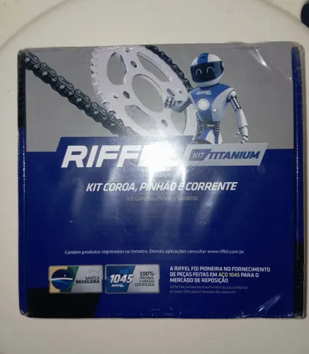 Kit relação Riffel Cg 150/160, Titan, Fan, Start, Aço 1045