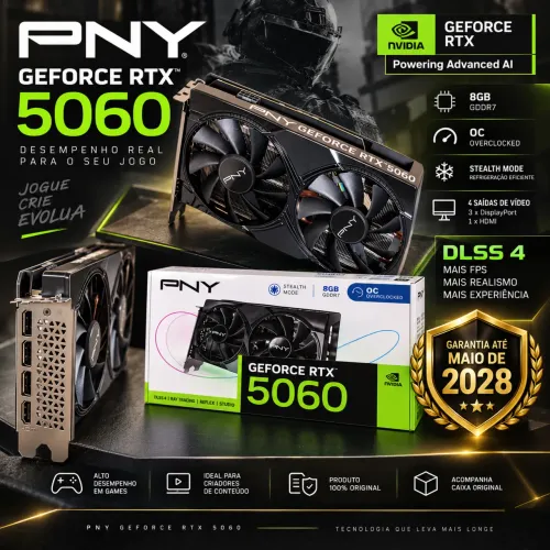 Placa de vídeo 5060 PNY 8GB
