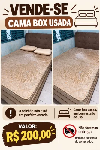Vende se cama box usada