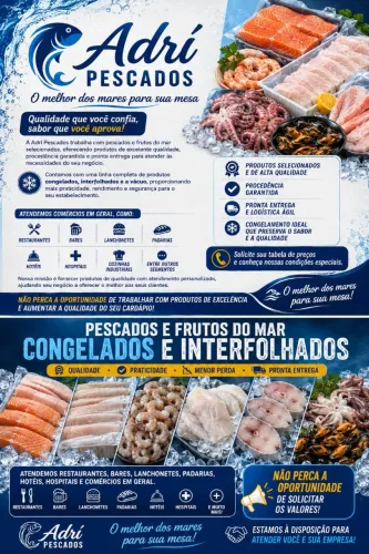 Venda Atacado de Pescados e Frutos do Mar Congelados