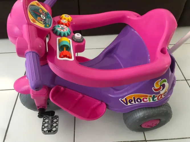 VENDO Motoca Infantil - Velocita Infantil Rosa e Roxa 