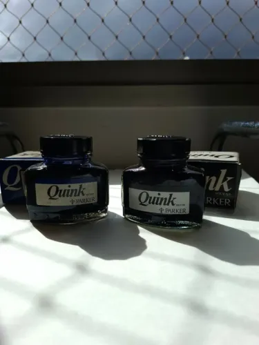 2 Tintas Parker Quink Solv-X 57ml Made in England c/ Caixa Original Vintage