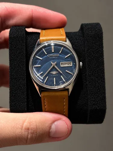 Relógio Citizen automatico vintage azul