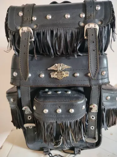 ALFORGE TRASEIRO BAÚ HARLEY DAVIDSON CUSTON PARA RETIRADA (NO VALENTINA)TODO NO COURO