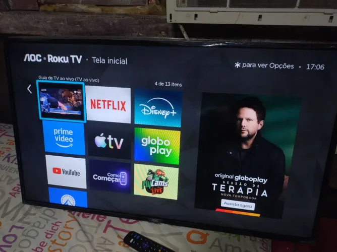 SmarTv Aoc Roku 43 polegadas Top zerada