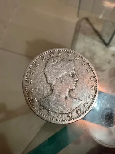 Moeda Americana antiga 400 réis 1901 colecionador