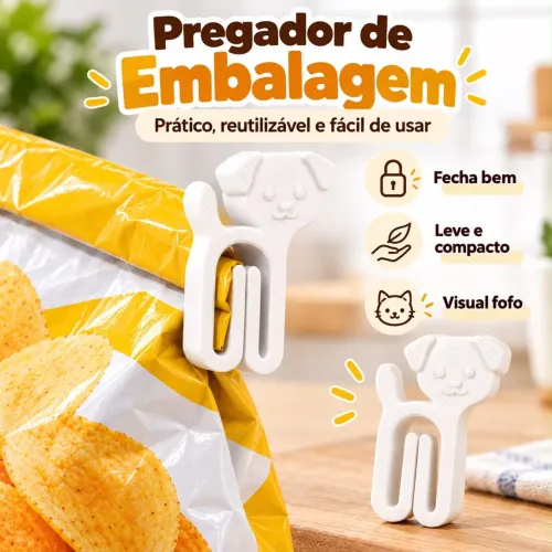 Kit 5 Pregadores de Embalagem Cachorrinho - R$ 10