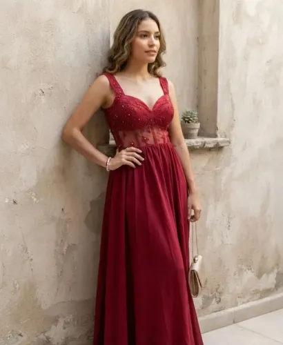 Vestido Longo De Festa Feminino -.usado