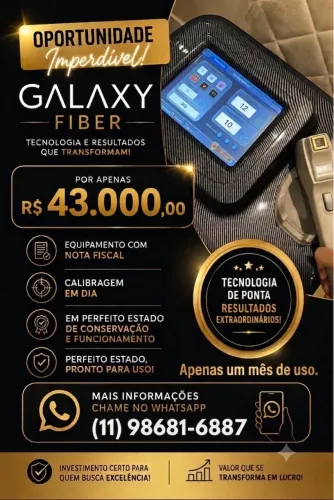 Equipamento para depilação a laser Galaxy Fiber