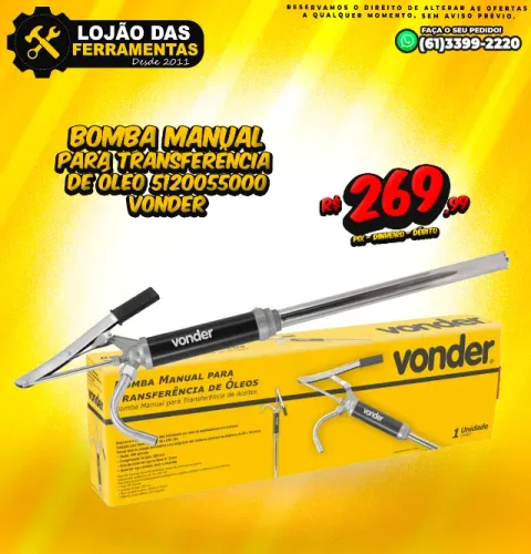 Bomba Manual Para Transferência de Óleo 5120055000 Vonder