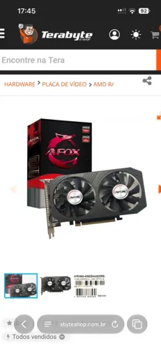 Placa de Vídeo Afox Radeon RX 560-D, 4GB, GDDR5