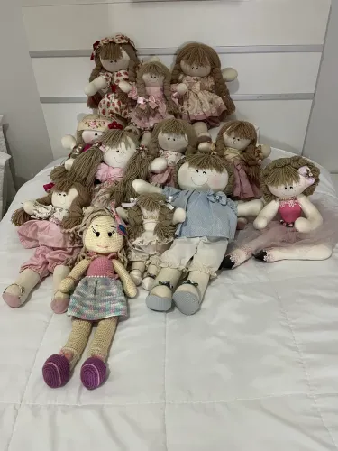 Kit de bonecas de pano feitas a mão