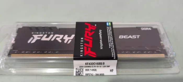 Memória 8gb ddr4 3200mhz Kingston Fury Beast (NOVA)