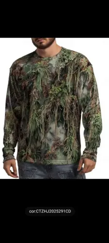 Camisa camping camuflagem 3 D.