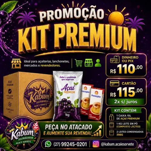 Kit completo Caixa de açaí 