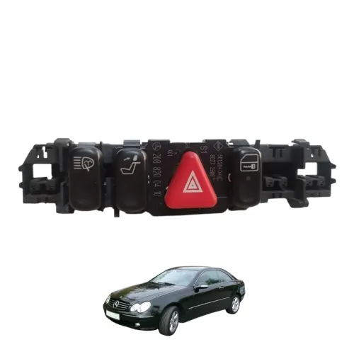 conjunto botoes pisca alerta painel mercedes clk c208 w208 1997 A 2002