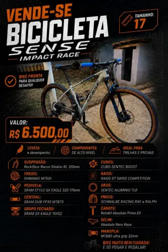 Bicicleta Sense Impact Race tam.17